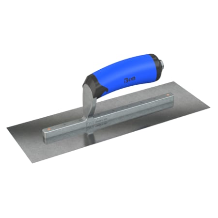 Steel City Trowels By Bon Finish Trowel, Square, Carbon Steel, 12 X 4, Comfort Grip 67-224